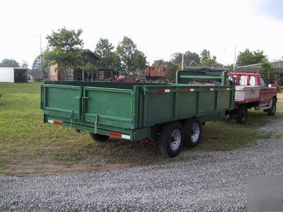 5th wheel dump gooseneck trailer sides drop