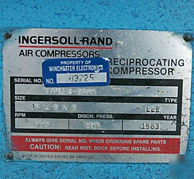 rand compressor reciprocating ingersoll air
